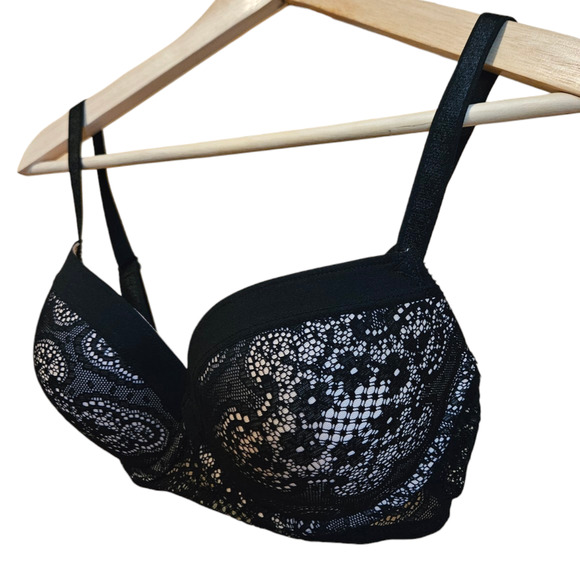 Truth or Dare by Madonna Women's Black Lace Bra Size 34D - Picture 3 of 10